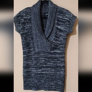 Vintage New Directions Long Sweater Top Multicolored Black/White/Gray Size Med